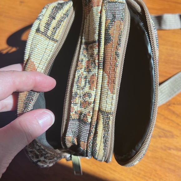 Vintage Pioneer Express Safari Tapestry Crossbody Travel Bag Y2K Animal Lovers - Picture 4 of 11